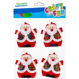 Ozdoba filcowa BN Mikołaje samoprzylepne Craft with Fun (501376)