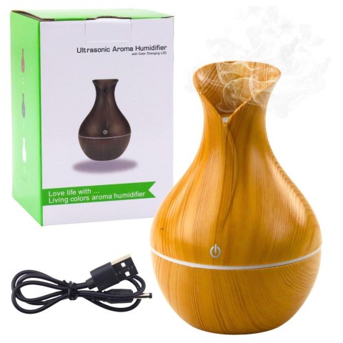 Gadżet Nawilżacz Powietrza Dyfuzor Aromaterapia Imitacja Drewna 130ml Lean (26784) Gadżet Nawilżacz Powietrza Dyfuzor Aromaterapia Imitacja Drewna 130ml Lean (26784)