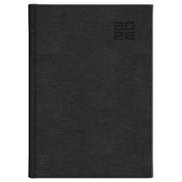 Kalendarz książkowy (terminarz) CZARNY aluminium TYGODNIOWY A5 (237 A5TB)