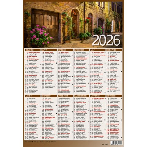 Kalendarz ścienny 5905031841033 plakietka A4 230mm x 335mm Wydawnictwo Wokół Nas (KS059)