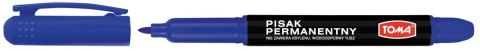 Marker permanentny niebieski wkład niebieski okrągła końcówka Toma (TO-324)