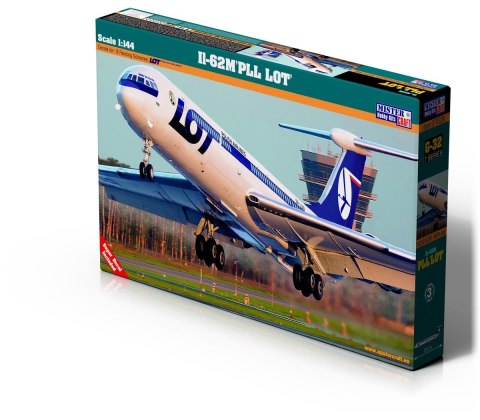 Model do sklejania Samolot ł-62M PLL LOT 1:144 Mister Craft (G-32)