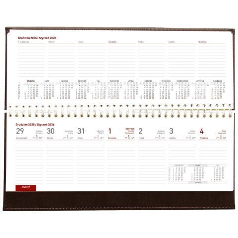 Kalendarz biurkowy CZERWONY VIVELLA LEŻĄCY 300mm x 145mm Wydawnictwo Wokół Nas (KB 047 B)