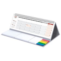 Kalendarz biurkowy MAXI biurkowy z notesem,SPIRALOWANY 315mm x 192mm Wydawnictwo Wokół Nas (KB 053 B SZARY)
