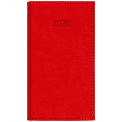 Kalendarz książkowy (terminarz) CZERWONY VIVELLA TYGODNIOWY A6 (216 A6TB)