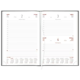 Kalendarz książkowy (terminarz) SREBRNY aluminium DZIENNY B5 (237 B5DB)