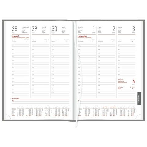 Kalendarz książkowy (terminarz) TYGODNIOWY ALUMINIUM GRANATOWY A4 Wydawnictwo Wokół Nas (237 A4TB)