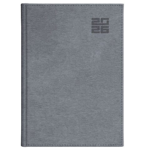 Kalendarz książkowy (terminarz) tygodniowy ALUMINIUM SREBRNY A4 Wydawnictwo Wokół Nas (237 A4TB)