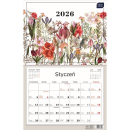 Kalendarz ścienny jednodzielny 320mm x 500mm Interdruk (kwiaty)