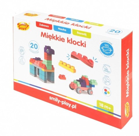 Klocki pozostałe miękkie 20 elementów Smily Play (SP84944) Klocki pozostałe miękkie 20 elementów Smily Play (SP84944)