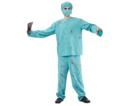 Kostium Zestaw dla dorosłych Chirurg Zombie (bluzka, spodnie, czepek, maska), rozm. 56 Godan (SL-CH56)