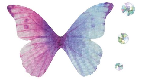 Kryształki Craft-Fun Series +motyle tkaninowe mix Titanum (24SL0319)