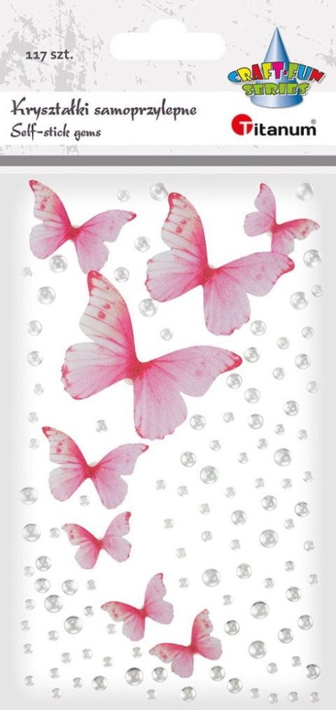 Kryształki Craft-Fun Series +motyle tkaninowe mix Titanum