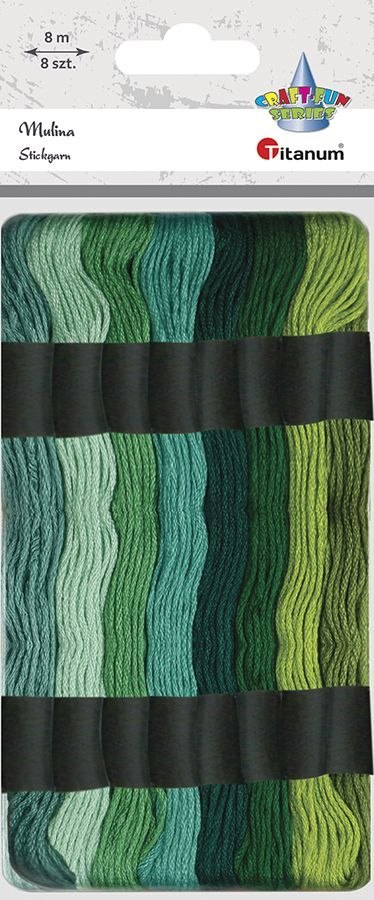 Mulina Craft-Fun Series tonacja zielona 8 kol. Titanum (21DT0514-2) Mulina Craft-Fun Series tonacja zielona 8 kol. Titanum (21DT0514-2)