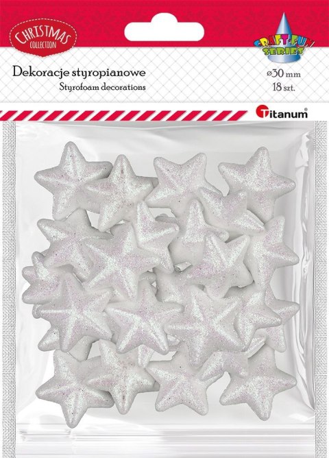 Ozdoba styropianowa Craft-Fun Series gwiazdki Titanum (23YX0326-2(WHITE))