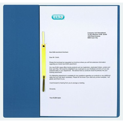 Skoroszyt A4 niebieski karton Elba (100551890)