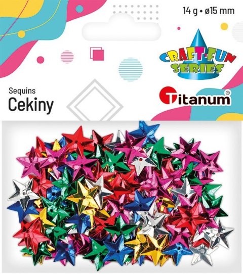 Cekiny Craft-Fun Series gwiazdki 15mm mix 14g Titanum (CG035) Cekiny Craft-Fun Series gwiazdki 15mm mix 14g Titanum (CG035)