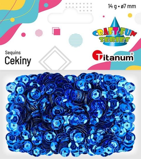 Cekiny Craft-Fun Series okrągłe granatowe 14g Titanum (CM6DB) Cekiny Craft-Fun Series okrągłe granatowe 14g Titanum (CM6DB)