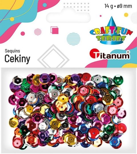 Cekiny Craft-Fun Series okrągłe kolorowe 14g Titanum (CO041) Cekiny Craft-Fun Series okrągłe kolorowe 14g Titanum (CO041)