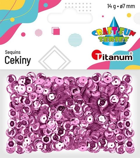 Cekiny Craft-Fun Series okrągłe różowe 14g Titanum (CM6P) Cekiny Craft-Fun Series okrągłe różowe 14g Titanum (CM6P)