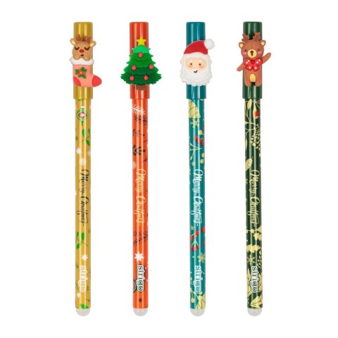 Długopis wymazywalny Chrisymas wymazywalny niebieski wkład niebieski 0,5mm Strigo (SSC200)