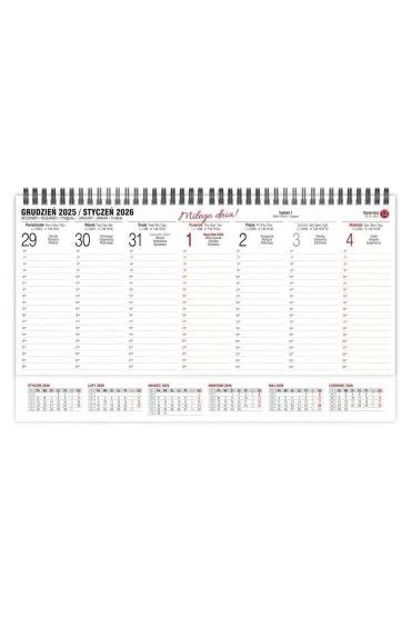 Kalendarz biurkowy poprzeczny tygodniowy 285mm x 135mm Pan Kalendarzyk (KBP-V)