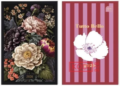 Kalendarz książkowy (terminarz) miękka oprawa FLOWERS A6 Interdruk (64 stony)