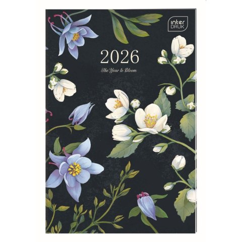 Kalendarz książkowy (terminarz) miękka oprawa FLOWERS A6 Interdruk (64 stony)