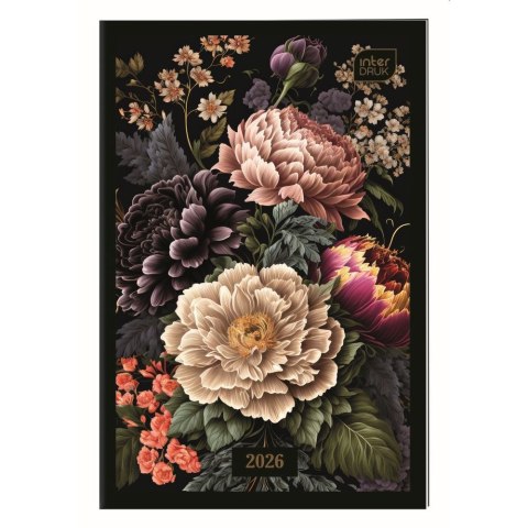 Kalendarz książkowy (terminarz) miękka oprawa FLOWERS A6 Interdruk (64 stony)