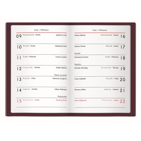 Kalendarz książkowy (terminarz) miękka oprawa FLOWERS A6 Interdruk (64 stony)