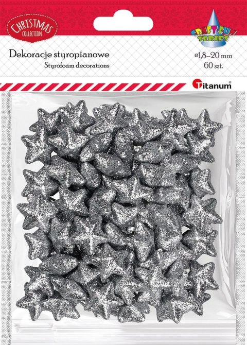 Ozdoba styropianowa Craft-Fun Series gwiazdki Titanum (23YX0326-3(SILVER))