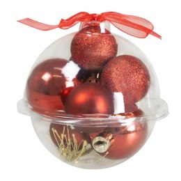 Bombki Zestaw dekoracji w bombce (9 szt.) - czerwone Arpex (BN6569CZE-6170)