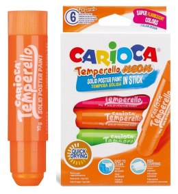 Farby plakatowe W Sztywcie TEMPERELLO kolor: mix 6 kolor. Carioca (170-2752)