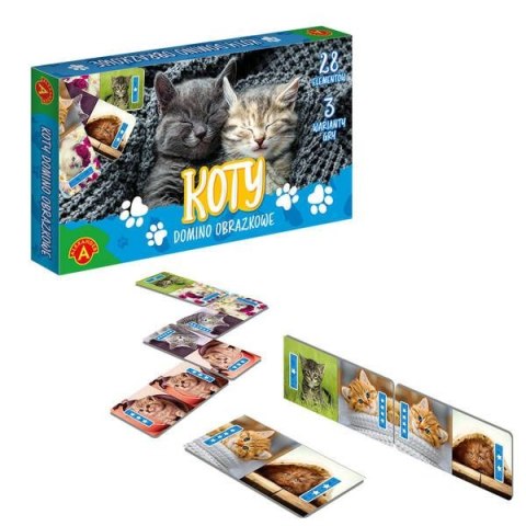 Gra edukacyjna DOMINO OBRAZKOWE - KOTY Alexander (7860)