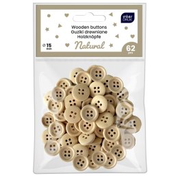 Guziki mix kolrów mix 62 szt Interdruk (naturalne)