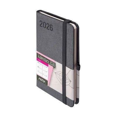 Kalendarz książkowy (terminarz) 2026 RUBI TDW A6 Antra (GRAFITOWY)