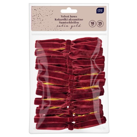 Kokarda aksamitna 19cm/25 szt czerwone Interdruk (red)