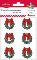 Kryształki Craft-Fun Series Wianki bożonarodzeniowe czerwono-zielony Titanum (DIY-CH-12(106))