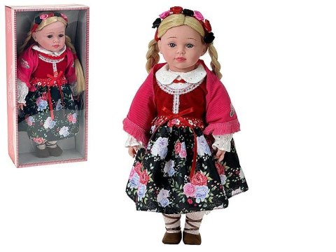 Lalka twarda, z polskim dźwiękiem, śpiewa i mówi po polsku; Box [mm:] 450 Adar (616677)