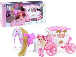 Lalka w karocy z koniem [mm:] 80 Adar (608108)