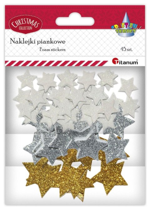 Naklejka (nalepka) Craft-Fun Series piankowe gwiazdki Titanum (YFFD007)