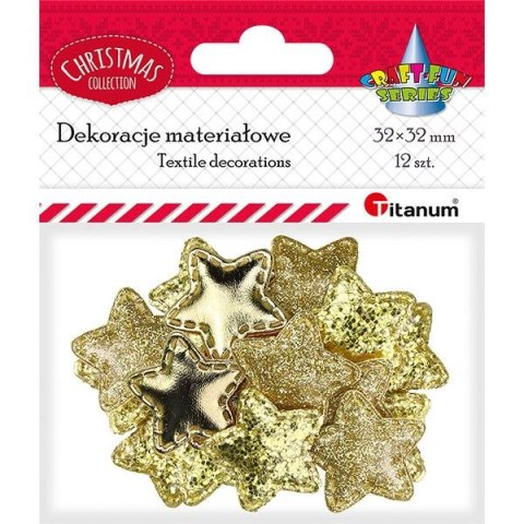 Ozdoba materiałowa Craft-Fun Series Złote gwiazki Titanum (BJ25042703)