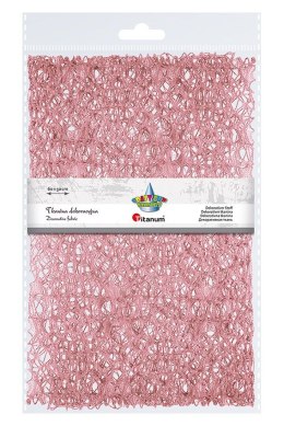 Ozdoba materiałowa Craft-Fun Series siatka koronkowa różowa Titanum (25CR0331-13)