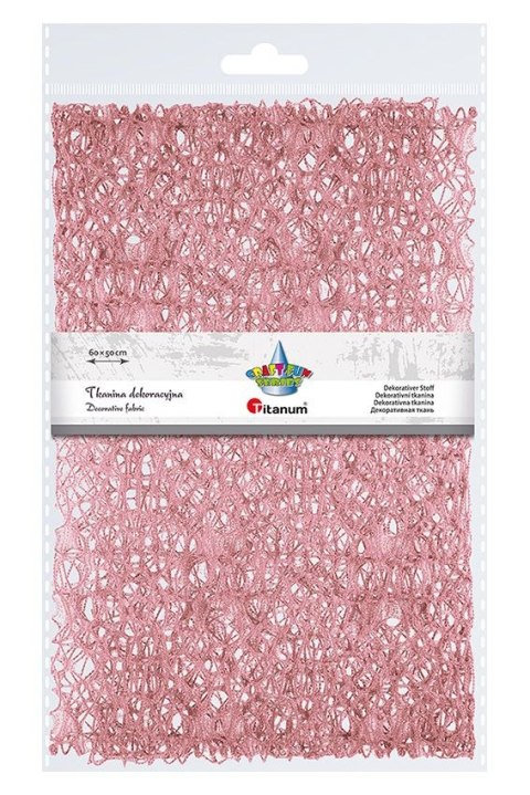 Ozdoba materiałowa Craft-Fun Series siatka koronkowa różowa Titanum (25CR0331-13)