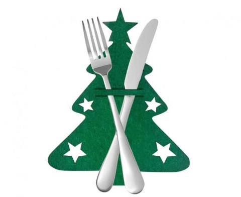 Ozdoba świąteczna Etui na sztućce Choinka 4szt. Godan (NW-ETCH) Ozdoba świąteczna Etui na sztućce Choinka 4szt. Godan (NW-ETCH)