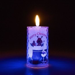 Ozdoba świąteczna Świeca LED - błyszcząca Arpex (BN6828)
