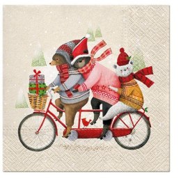 Serwetki Lunch BN Bears Family mix bibuła [mm:] 330x330 Paw (SDL017800)