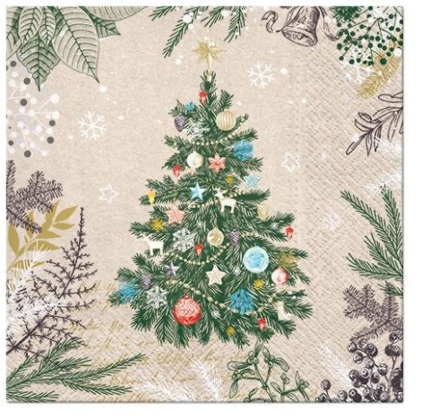 Serwetki Lunch BN beżowy papier [mm:] 330x330 Paw (SDLE021800)