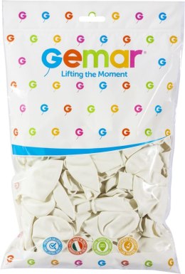 Balon gumowy biały pastelowy 100 szt biały 300mm 12cal Godan (g110/01)