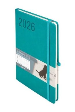 Kalendarz książkowy (terminarz) 2026 MINIMALIZM TNS A5 Antra (TURKUSOWY)